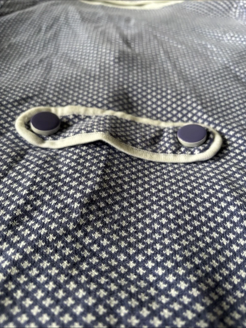 Halogen Blazer with White Piping and Geometric Print